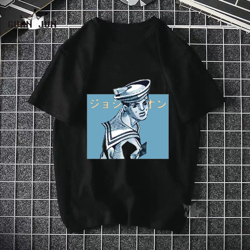 Jojo Bizarre Adventure T-Shirt Men Camiseta T Shirt Fashion 80s 90s Harajuku Japanese Anime Tee Shirt Plus Size Man&#39;s T-Shirt 02761 1