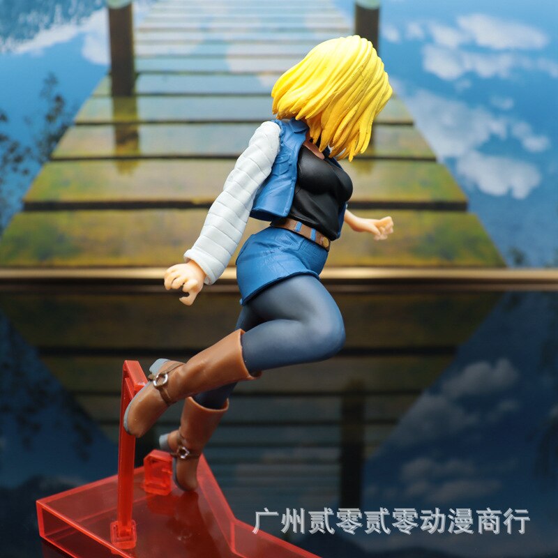 16CM Japanese Anime Figure GK Game Statue Android 18 Lazuli Bulma PVC Action Figure Model Toy Adult Collectible Doll Gift