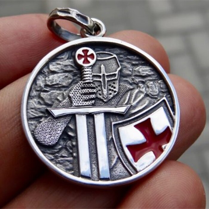 EYHIMD Knights Templar Cross Pendant Necklace 316L Stainless Steel Pendant for Men Biker Party Jewelry Gifts for him