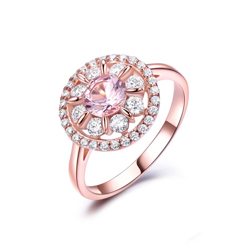 UMCHO Morganite Gemstone Rings for Women Genuine 925 Sterling Silver Fashion May Birthstone Ring Romantic Gift Fine Jewelry RUJ062PS-3