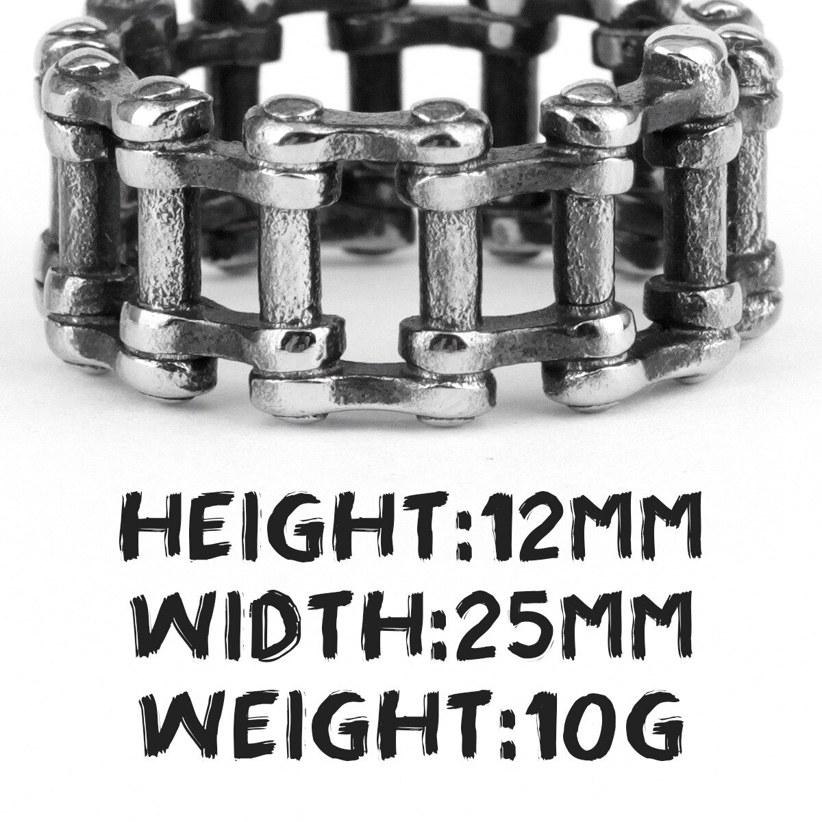 Industrial Style Mechanical Chain Stainless Steel Mens Rings Punk Hip Hop for Male Boy Biker Jewelry Creativity Gift