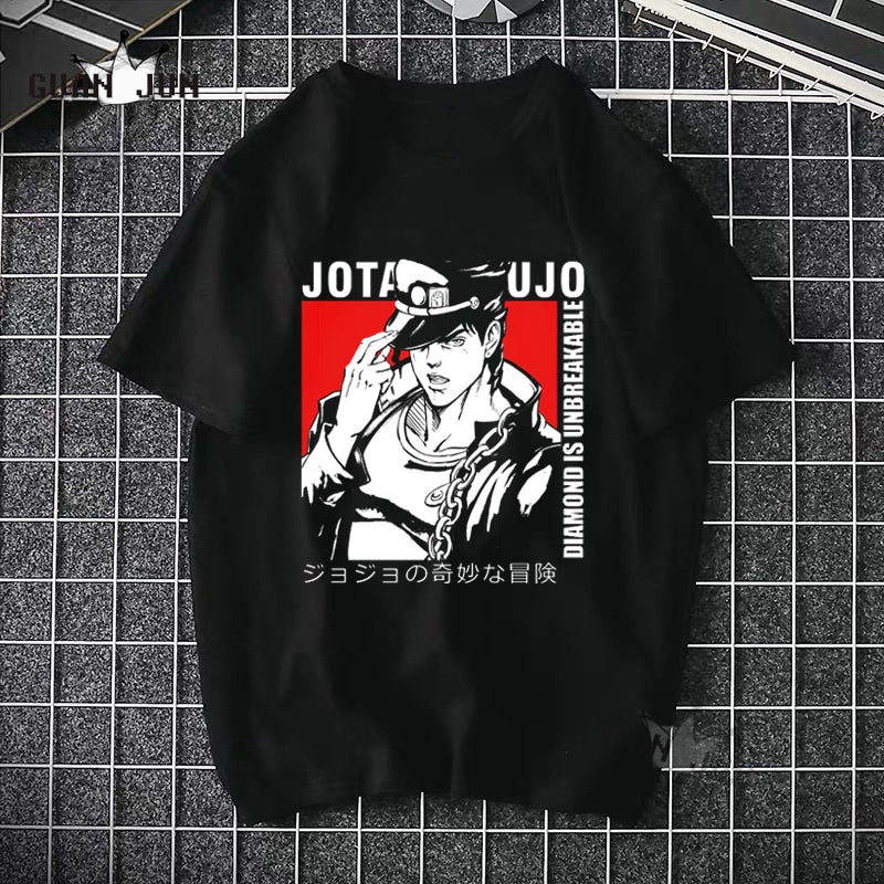 Jojo Bizarre Adventure T-Shirt Men Camiseta T Shirt Fashion 80s 90s Harajuku Japanese Anime Tee Shirt Plus Size Man&#39;s T-Shirt 02767