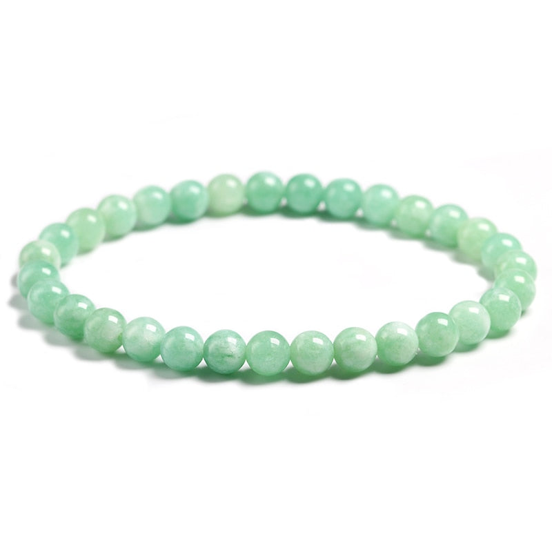 Fine AAA 100% Natural Burmese Green Jade Round Beads Bracelet Women Stone Jewelry Gemstone Gift Handmade Strand Bracelets