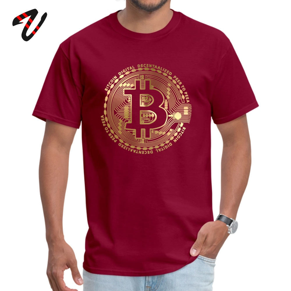 Personalized Top T-shirts For Male Newest O Neck Bitcoin Tshirt Geek Lucifer Men T Shirt Trump Tee-Shirt Free Shipping Sweater Maroon