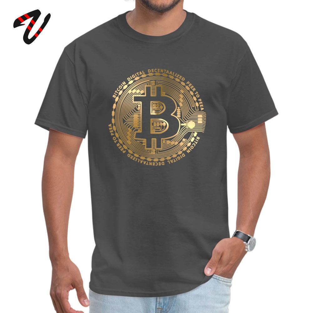 Personalized Top T-shirts For Male Newest O Neck Bitcoin Tshirt Geek Lucifer Men T Shirt Trump Tee-Shirt Free Shipping Sweater Dark Gray