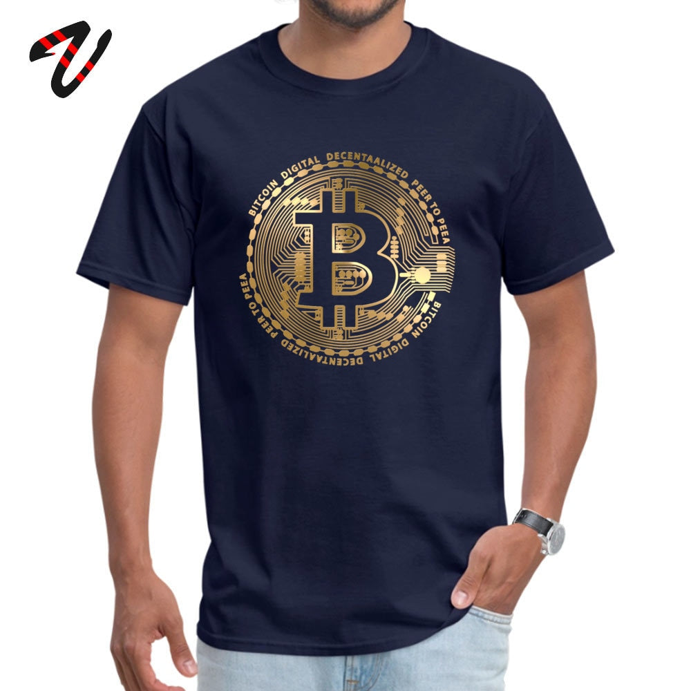 Personalized Top T-shirts For Male Newest O Neck Bitcoin Tshirt Geek Lucifer Men T Shirt Trump Tee-Shirt Free Shipping Sweater Navy