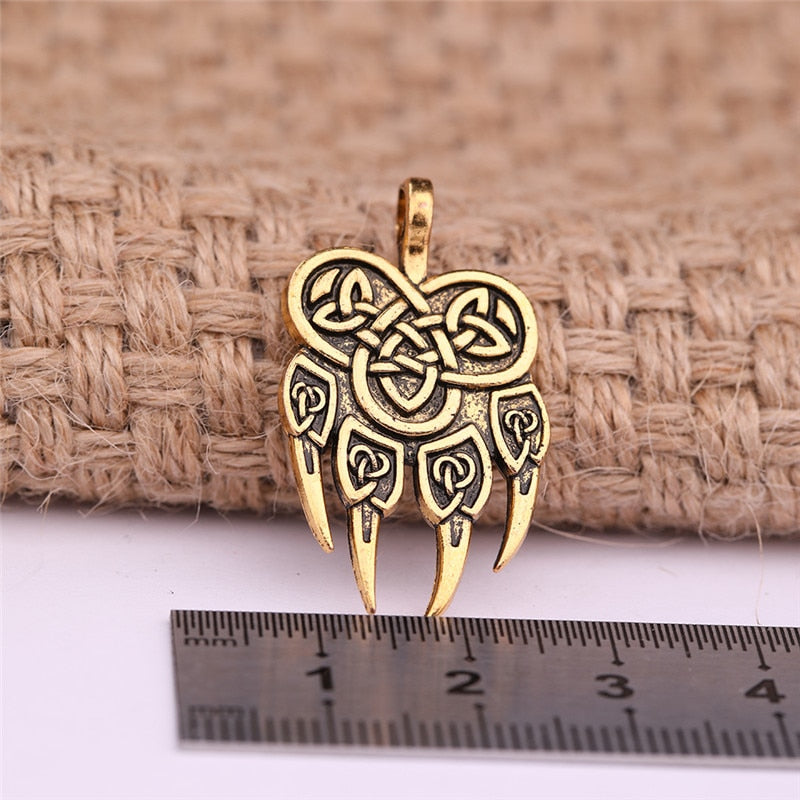 Skyrim Slavic Veles God Symbol Warding Bear Paw Charms Pendants Talisman Amulet Viking Jewelry For DIY Bracelet Necklaces 2