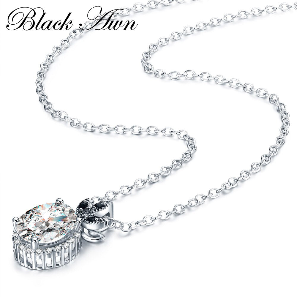 New Cute 925 Sterling Silver Fine Jewelry Trendy Pineapple Necklaces &amp; Pendants for Women Bijoux En Argent 925 P044