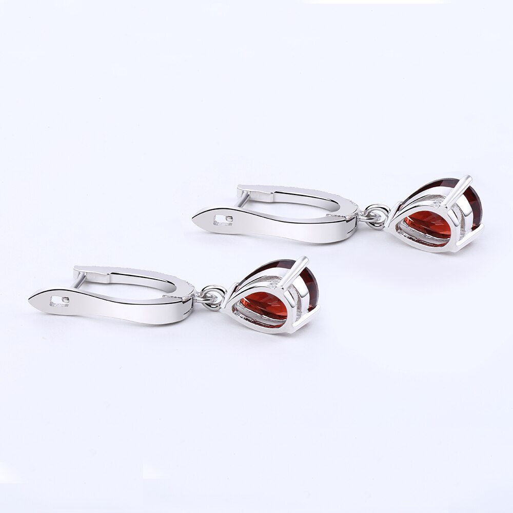 Gem&#39;s Ballet 4.31Ct Natural Red Garnet Drop Earrings Solid 925 Sterling Silver Fine Jewelry For Women Gemstone Earrings