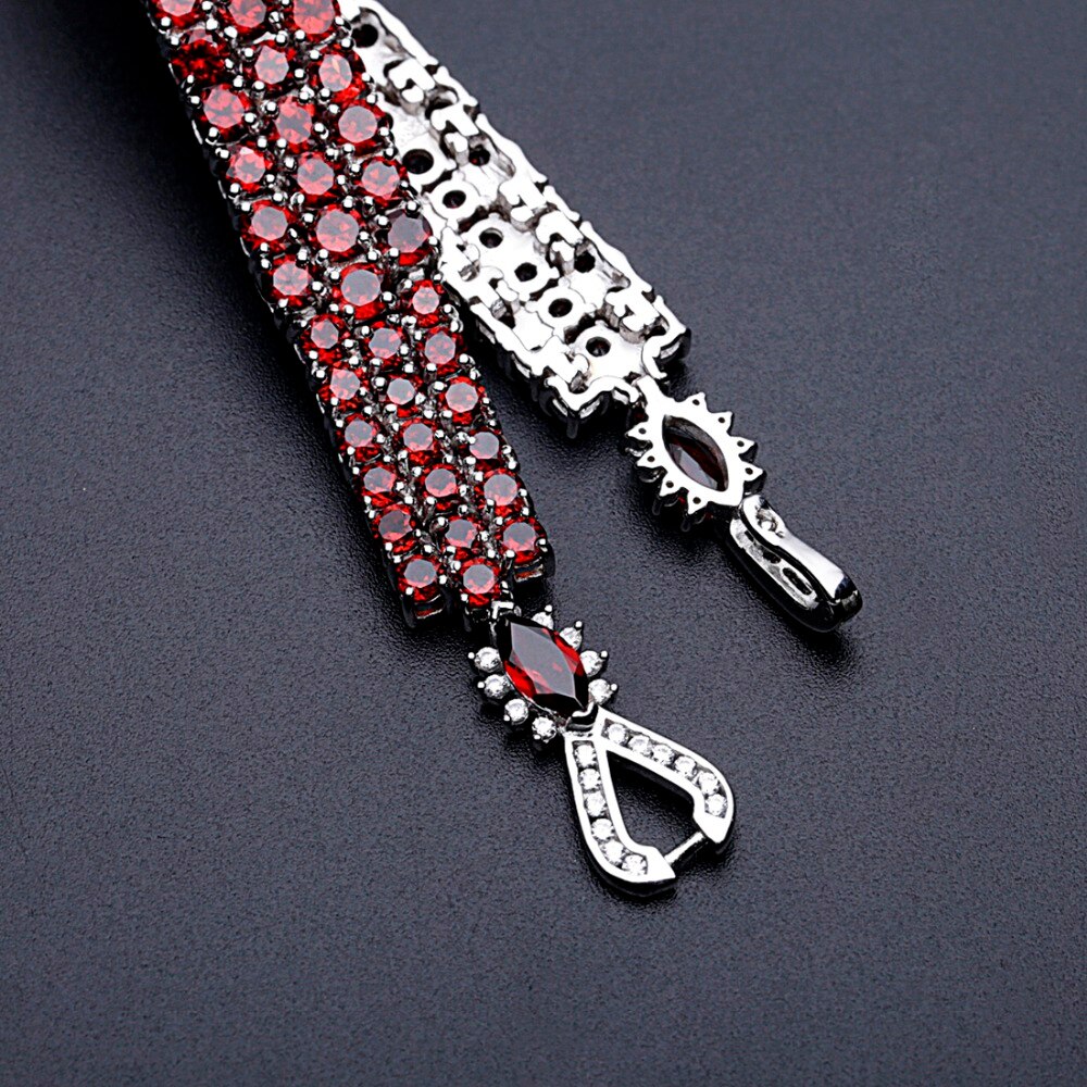 GEM&#39;S BALLET 925 Sterling Silver Bracelets &amp; Bangles For Women Fine Jewelry 30.80Ct Natural Red Garnet Gemstone Bracelet Genuine