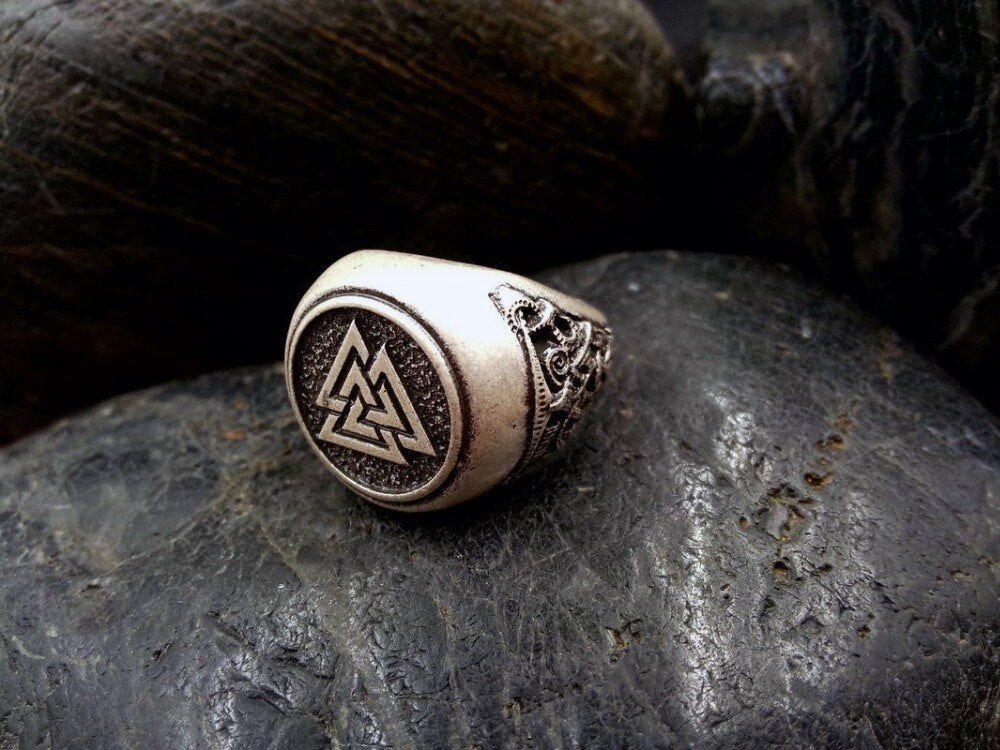 1pcs valknut ancient viking ring mammen style scandinavian norse jewelry ring viking