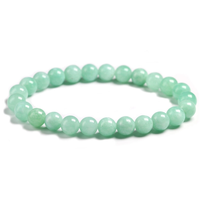 Fine AAA 100% Natural Burmese Green Jade Round Beads Bracelet Women Stone Jewelry Gemstone Gift Handmade Strand Bracelets