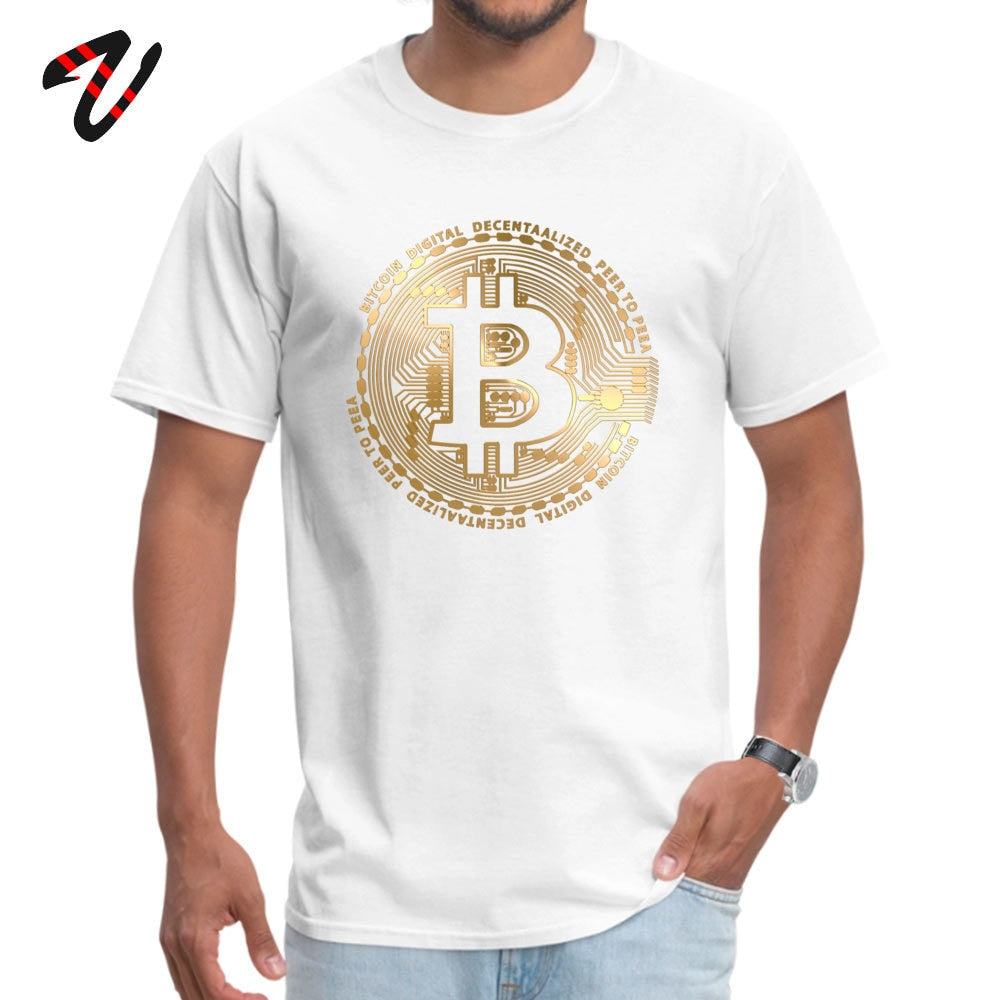 Personalized Top T-shirts For Male Newest O Neck Bitcoin Tshirt Geek Lucifer Men T Shirt Trump Tee-Shirt Free Shipping Sweater White