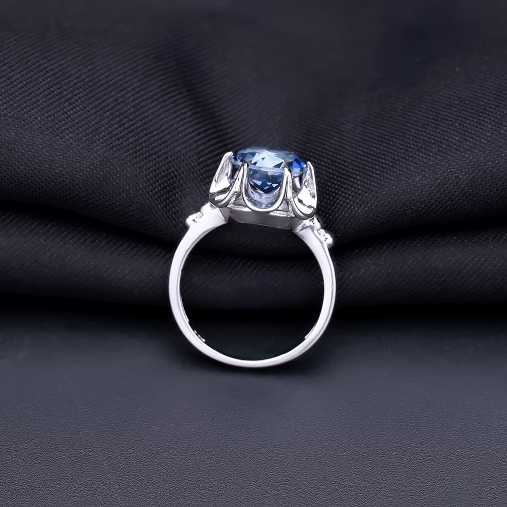 Gem&#39;s Ballet Mystic Topaz Iolite Blue Natural Gemstones Real 925 sterling silver Rings Women Gift Wedding Engagement jewelry