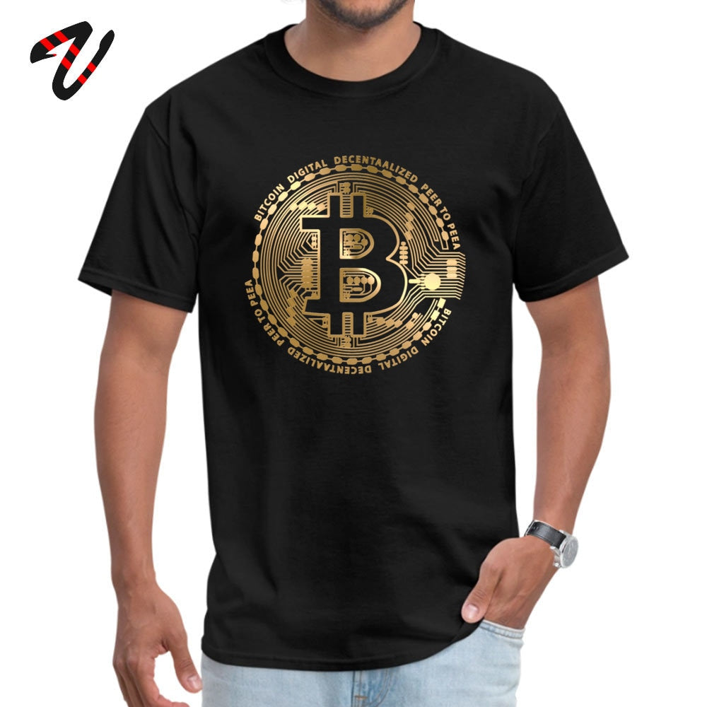 Personalized Top T-shirts For Male Newest O Neck Bitcoin Tshirt Geek Lucifer Men T Shirt Trump Tee-Shirt Free Shipping Sweater Black