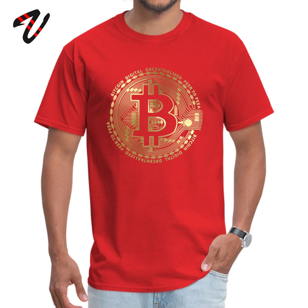 Personalized Top T-shirts For Male Newest O Neck Bitcoin Tshirt Geek Lucifer Men T Shirt Trump Tee-Shirt Free Shipping Sweater Red