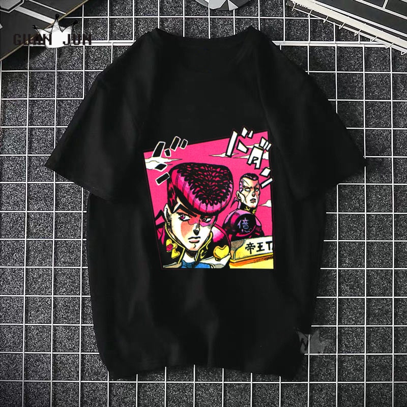 Jojo Bizarre Adventure T-Shirt Men Camiseta T Shirt Fashion 80s 90s Harajuku Japanese Anime Tee Shirt Plus Size Man&#39;s T-Shirt 02760 1
