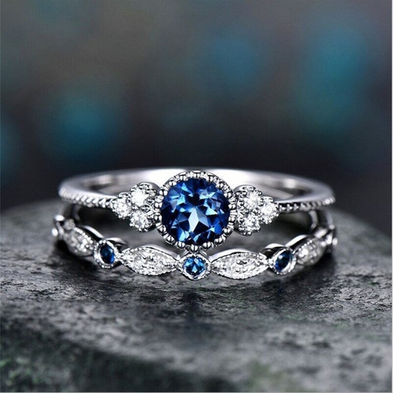 New 925 Sterling Silver Ring Inlaid Emerald Zircon Ring Wedding Ring Female High Jewelry Gift