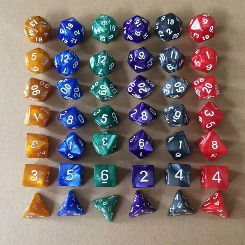 7Pcs Double-Colors Polyhedral DicePolyhedral Dice Game For RPG Dungeons And Dragons DND RPG MTG D20 D12 D10 D8 D6 D4 Table Game