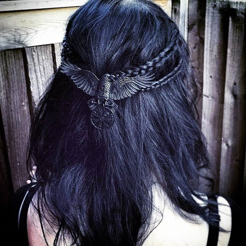 Vintage Goth Black Raven Pendant Necklace For Women 2022 Dark Viking Mystic Symbol Retro Hippie Unisex