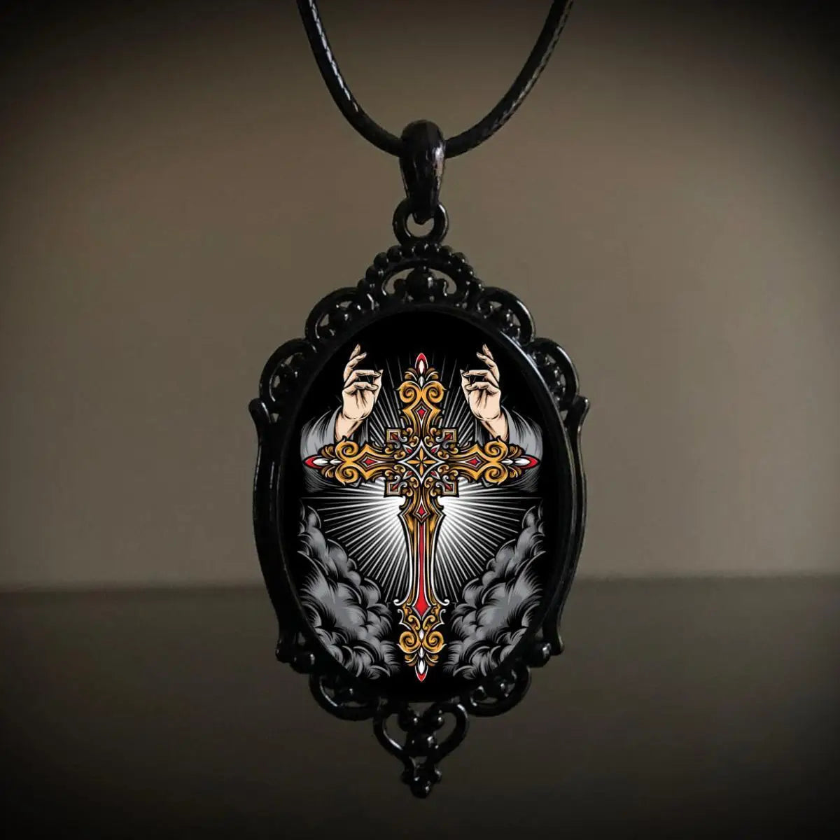 Gothic Vampire Owl Cameo Necklace Women Men Fashion Jewelry Accessories Gift Blood Owl Glass Charm Rope Chain Choker 24