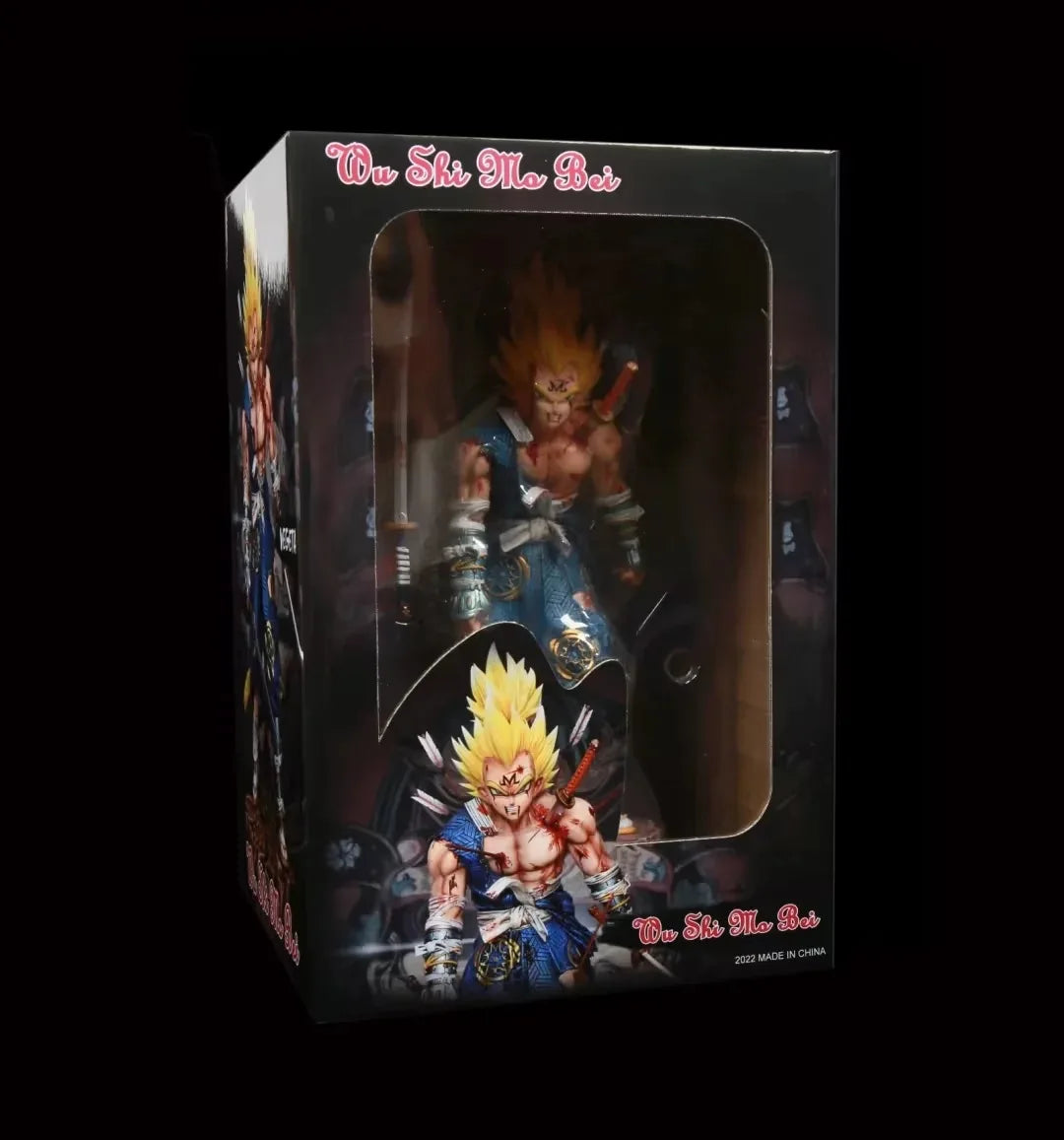 30cm Anime Dragon Ball Z Samurai Vegeta Battle Damaged Ver. GK PVC Action Figure Statue Collection Game Model Kids Toys Doll