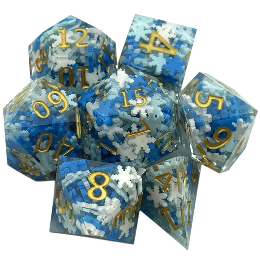 Solid Polyhedral Dice for Role Playing, Resin Dice, Dragon Scale, D, Rpg, Rol, Pathfinder, Board Game, Gifts, 7PCs, 2023