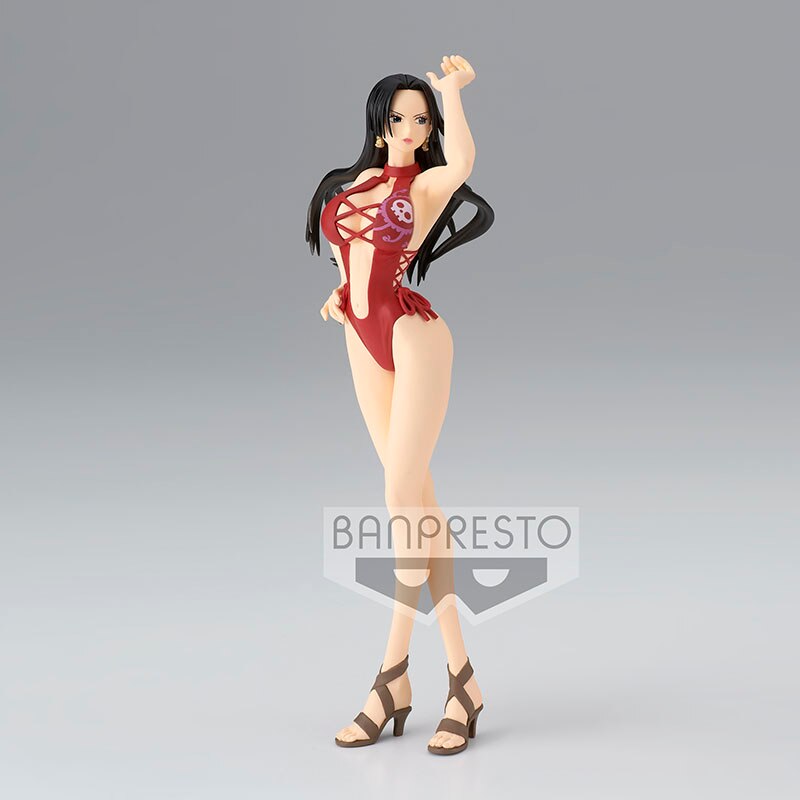 In Stock Original BANPRESTO GLITTER＆GLAMOURS Boa Hancock GRANDLINE GIRLS ON VACATION Anime Figure Model Toys Holiday Gifts 20cm
