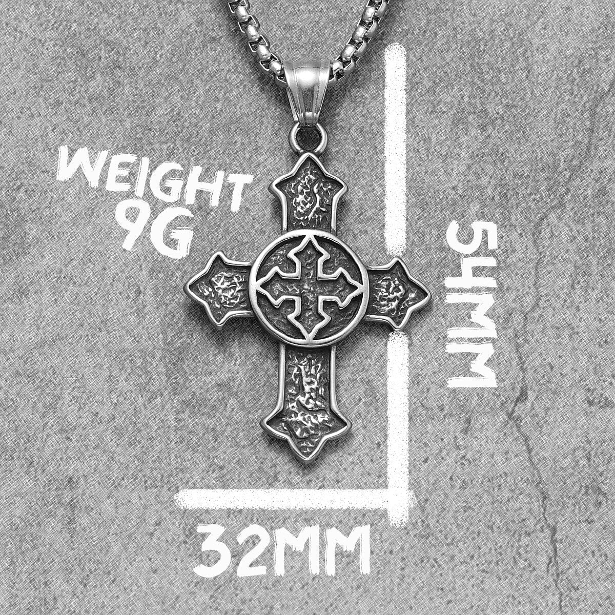 Religion Cross Amulet Stainless Steel Men Women Necklaces Pendants Chain Gothic Punk Trendy Jewelry Creativity Gift