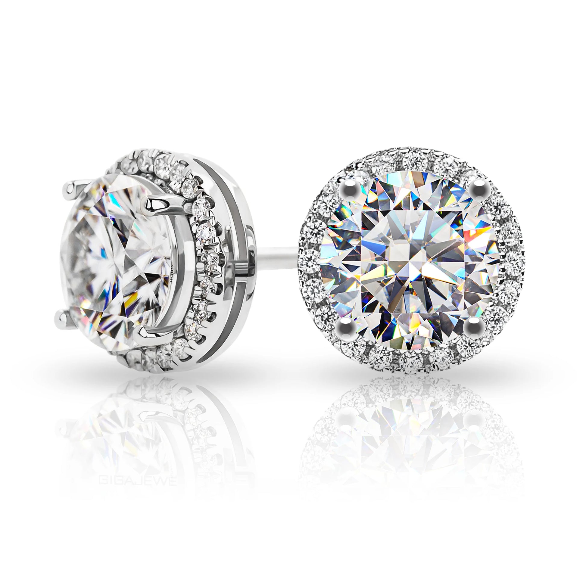 GIGAJEWE Moissanite Hot Selling Items Earrings D Color VVS1 S925 Silver 18K Gold Plated Jewelry Woman Gift White D Color