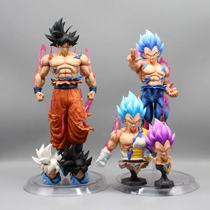 35cm Dragon Ball Z Anime Figure Son Goku Vegeta Action Figures Pvc Statue Model Doll Collectible Decoration Boys Toys Xmas Gifts A set with box