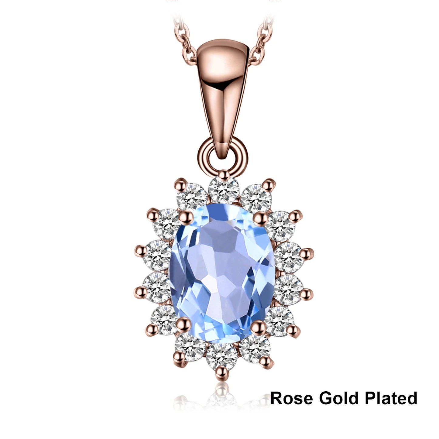 Jewelrypalace Created Alexandrite Natural Amethyst Garnet 925 Sterling Silver Pendant Necklace No Chain Yellow Rose Gold Plated