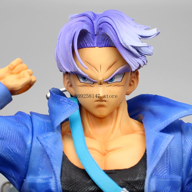 40cm Dragon Ball Z Figure GK The Future Warrior Trunks Action Figure PVC Trunks with 4 Head Collection Desktop Statue Toys