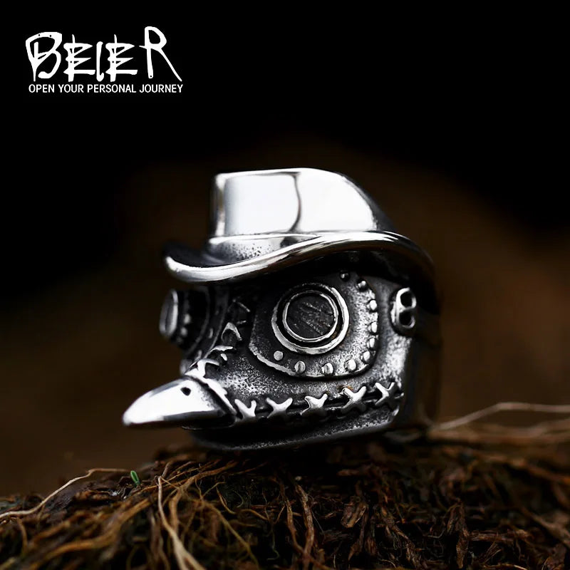Beier New Design Skull Raven Ring