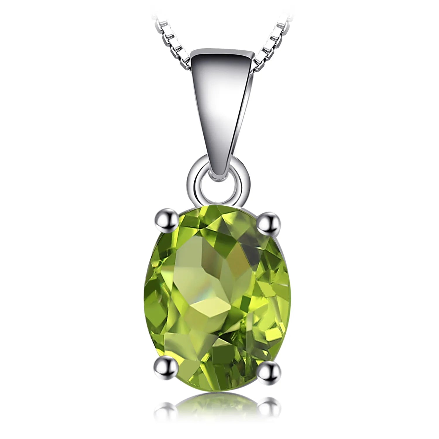 JewelryPalace 2.2ct Natural Green Peridot 925 Sterling Silver Pendant Necklace for Women No Chain Rose Gold Yellow Gold Plated 925 Sterling Silver CHINA