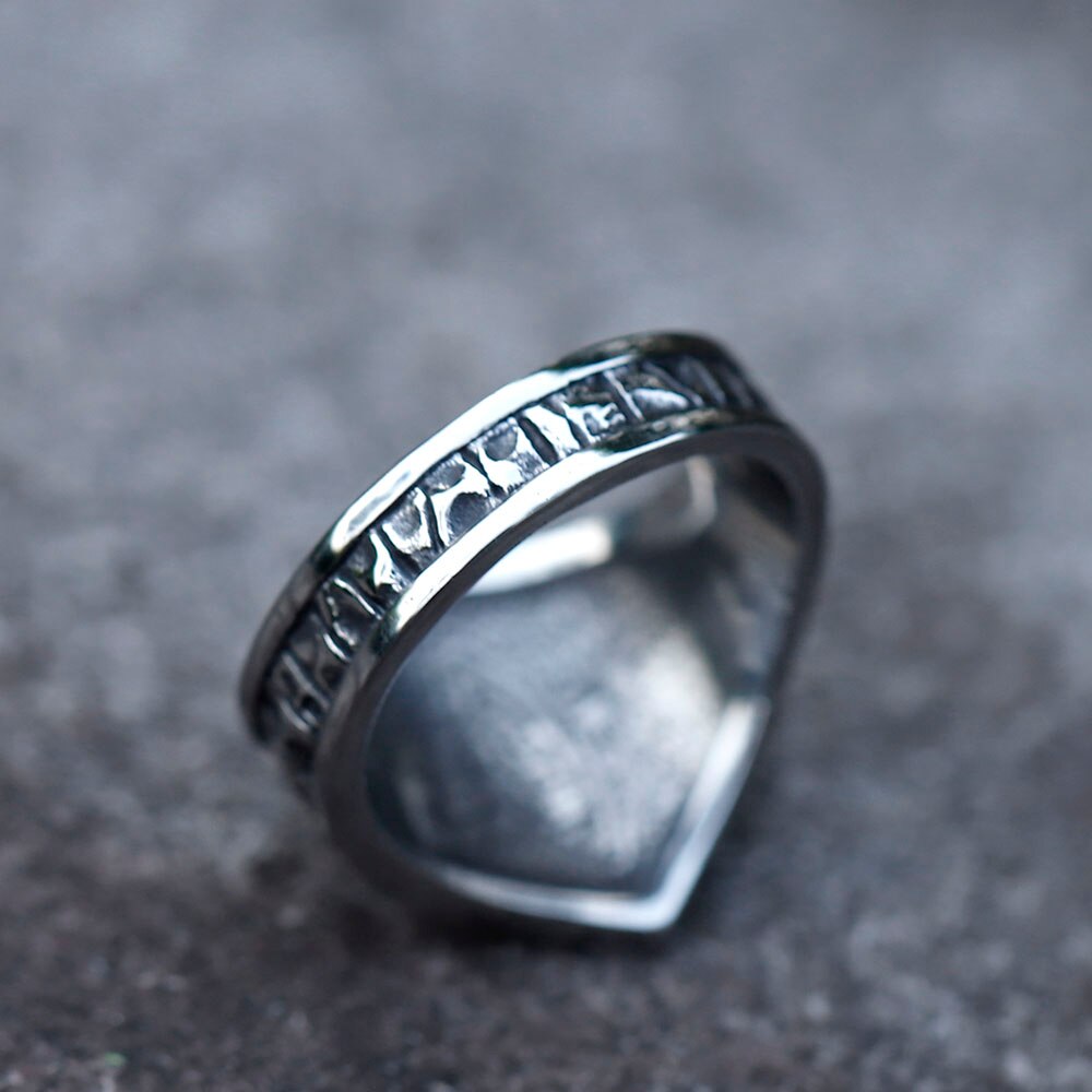 2022 NEW Men's 316L stainless-steel rings Vintage Viking Nordic rune Amulet Finger fashion Jewelry Gift free shipping