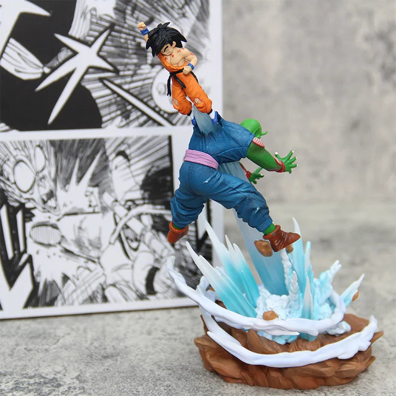 21cm Dragon Ball Z Piccolo Vs Son Goku Action Figurines Gk Anime Figures Earth Penetrating Wave Model Pvc Statue Doll Toys Kids