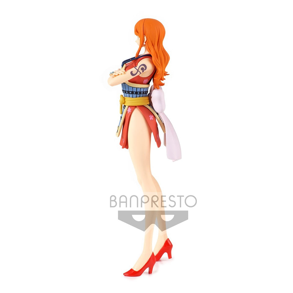 100% Original Genuine Banpresto One Piece Glitter Glamours Nami Wanno Country Anime Figure Collection Christmas Gift Toy