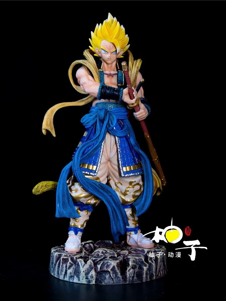 New 31cm Dragon Ball Z Samurai Trunks Gogeta Action Figure Toys Figuras Anime Manga Figurine GK Statue PVC Collection Model Gift