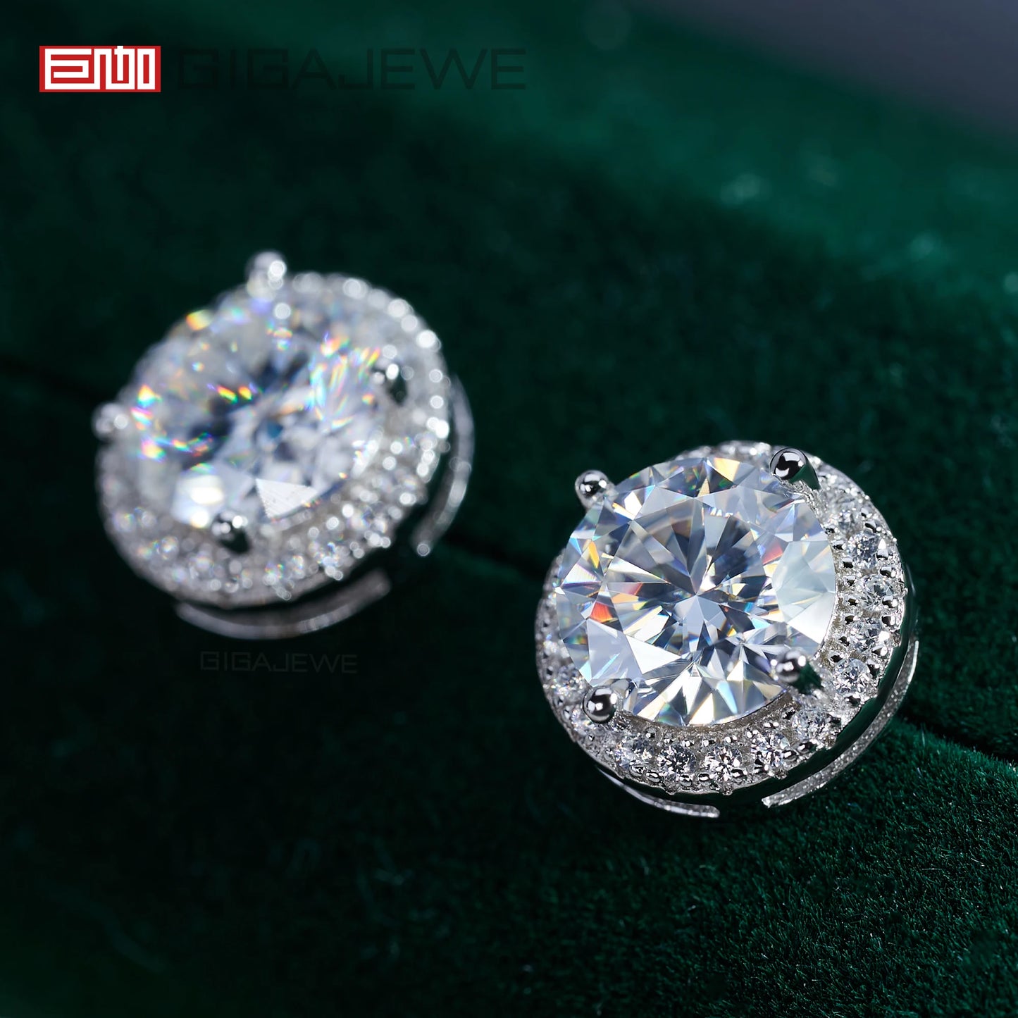 GIGAJEWE Moissanite Hot Selling Items Earrings D Color VVS1 S925 Silver 18K Gold Plated Jewelry Woman Gift