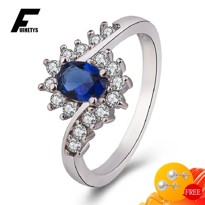 Fashion 925 Silver Jewelry Ring Oval Ruby Zircon Gemstone Finger Rings for Women Wedding Engagement Party Accessories