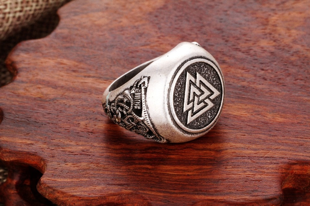 1pcs valknut ancient viking ring mammen style scandinavian norse jewelry ring viking Default Title