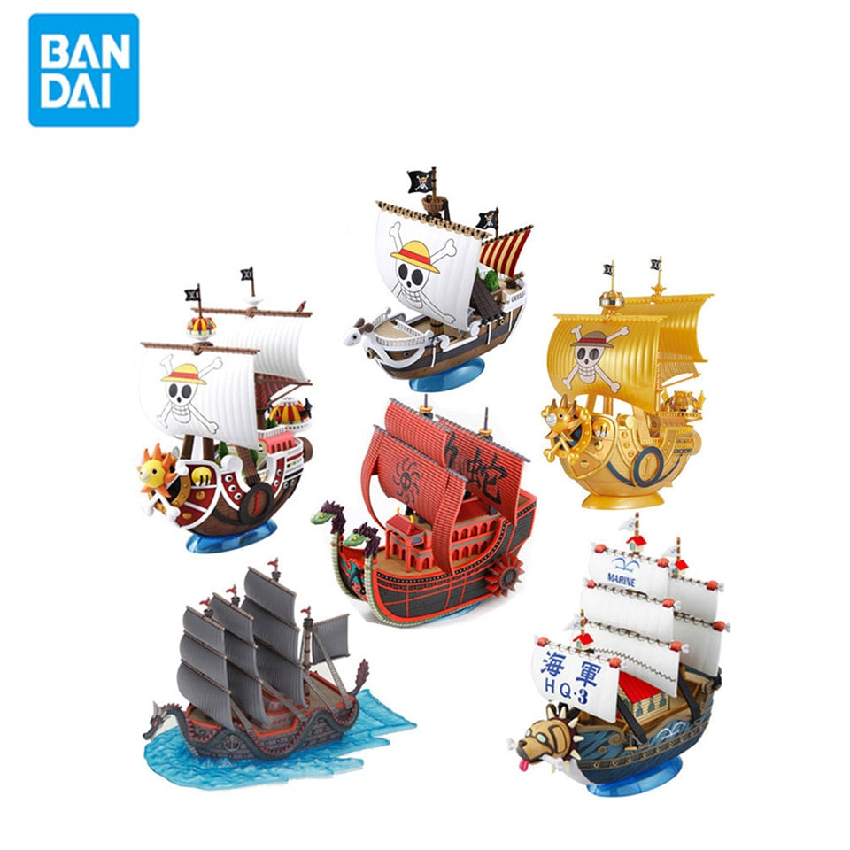 Original Genuine Bandai One Piece Great Ship Model Assembled The Ship Movable Action Figure Model Toys For Kids Droppshiping