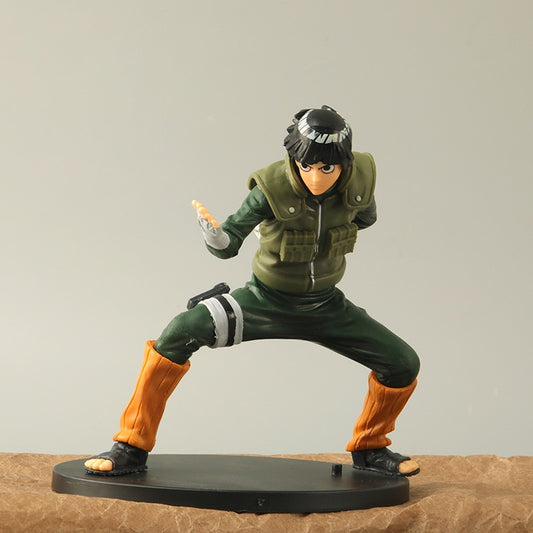 14.5CM Anime Naruto Rock Lee PVC Action Figures Collection Model Decoration Toys